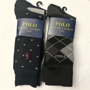 Polo by Ralph Lauren Men’s 6 Pairs Dress Socks 2 Sets of 3 Size 10 - 13 …